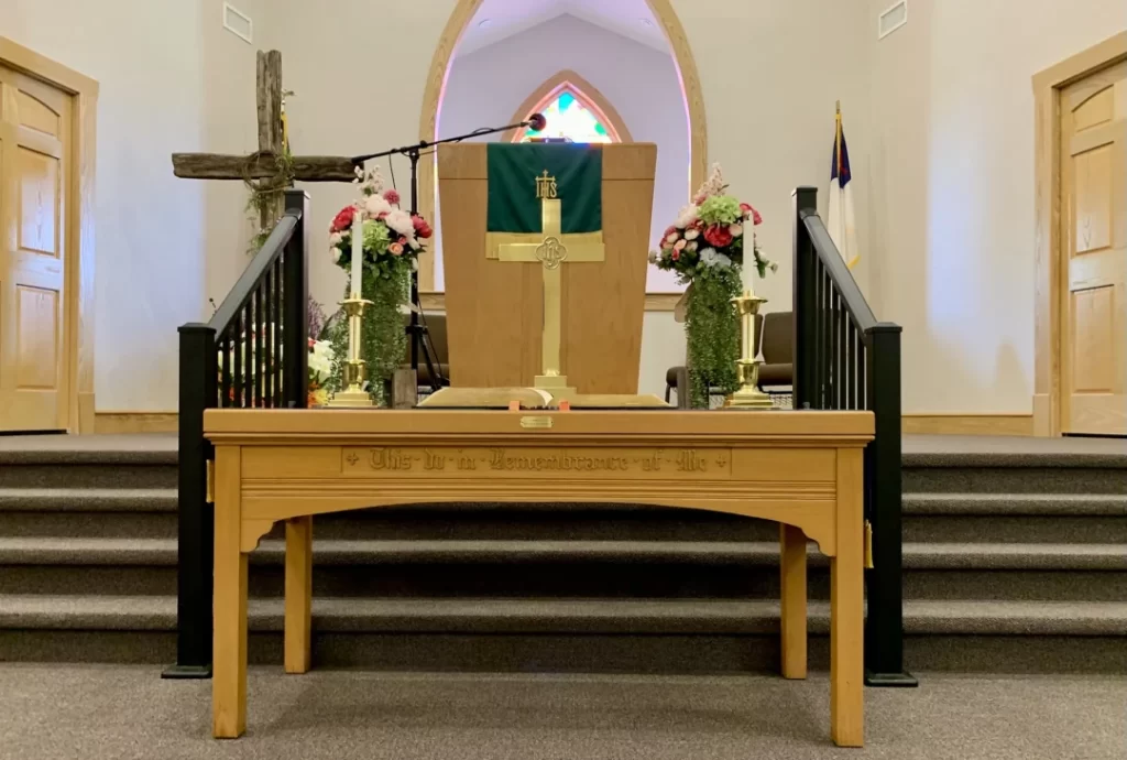 Altar table and pulpit